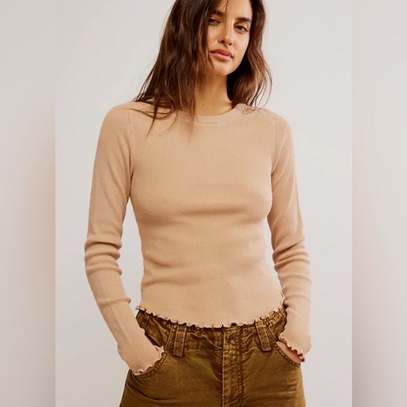 Free People Tops - We The Free Easy Does It Tee - Cuban Sand